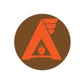 Letter A Camping Logo