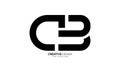 Letter Cb with creative unique shape modern monogram abstract logo Royalty Free Stock Photo