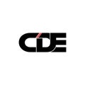 Letter CDE simple monogram logo icon design. Royalty Free Stock Photo