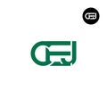 Letter CEJ Monogram Logo Design Royalty Free Stock Photo