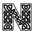 Letter with Celtic ornament.