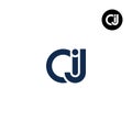 Letter CIJ Monogram Logo Design Royalty Free Stock Photo