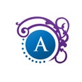 Letter A with classic and modern decoration Monogram Design Elements Royalty Free Stock Photo