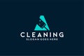 Letter A for cleaning clean service Maintenance for car detailing, homes logo icon vector template