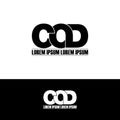 Letter COD simple monogram logo icon design. Royalty Free Stock Photo