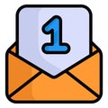 letter colored line icon, Merry Christmas and Happy New Year icons for web and mobile design
