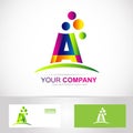 Letter a colors logo