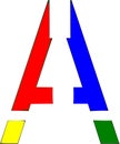 Letter A 4 colour for branding