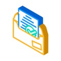 letter compliance isometric icon vector illustration