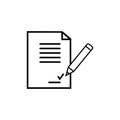 Letter contract sign icon