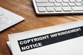 Letter with copyright infringement notice