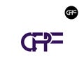 Letter CPF Monogram Logo Design Royalty Free Stock Photo