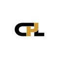 Letter CPL simple monogram logo icon design.