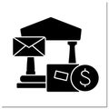 Letter of credit glyph icon Royalty Free Stock Photo