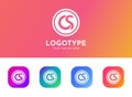 letter cs, os modern app logo or, icon Royalty Free Stock Photo