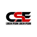 Letter CSE simple monogram logo icon design. Royalty Free Stock Photo