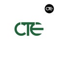 Letter CTE Monogram Logo Design Royalty Free Stock Photo