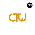 Letter CTW Monogram Logo Design Royalty Free Stock Photo