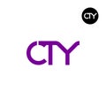 Letter CTY Monogram Logo Design Royalty Free Stock Photo