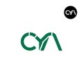 Letter CYA Monogram Logo Design Royalty Free Stock Photo