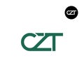 Letter CZT Monogram Logo Design Royalty Free Stock Photo