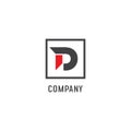 Letter D Alphabetic Company Logo Design Template, Lettermark Logo Concept
