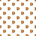 Letter D from caramel pattern