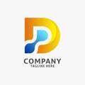 Letter D connect logo design Royalty Free Stock Photo