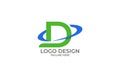 Letter D Corporate Style Rounded Ring Shape Logo
