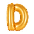 Letter d from English alphabet orange