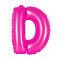 Letter d from English alphabet pink