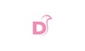 Letter D or Initial D with doves or pigeon bird logo design