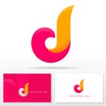 Letter D logo design - vector sign. Royalty Free Stock Photo