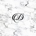 Letter D on Marble texture Initial