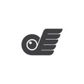Letter d movement wing logo vectorsymbol, tire, automobile, modern, car, engine, design, company, vector, business, concept,
