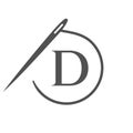 Letter D Tailor Logo, Needle and Thread Logotype for Garment, Embroider, Textile, Fashion, Cloth, Fabric