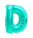 Letter d turquoise color