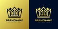 Letter DD Home King Logo Set, suitable for business with DD initials Royalty Free Stock Photo