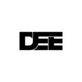 Letter DEE simple monogram logo icon design.