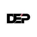 Letter DEP Simple Monogram Logo Icon Design.