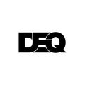 Letter DEQ simple monogram logo icon design. Royalty Free Stock Photo