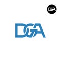 Letter DGA Monogram Logo Design Royalty Free Stock Photo