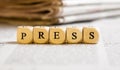 Letter Dices Concept: Press