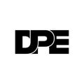 Letter DPE simple monogram logo icon design. Royalty Free Stock Photo