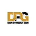 Letter DPG simple monogram logo icon design. Royalty Free Stock Photo