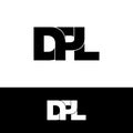 Letter DPL simple monogram logo icon design. Royalty Free Stock Photo