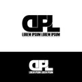 Letter DPL simple monogram logo icon design. Royalty Free Stock Photo