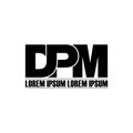 Letter DPM simple monogram logo icon design. Royalty Free Stock Photo