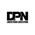 Letter DPN simple monogram logo icon design. Royalty Free Stock Photo