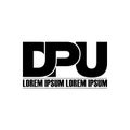 Letter DPU simple monogram logo icon design.